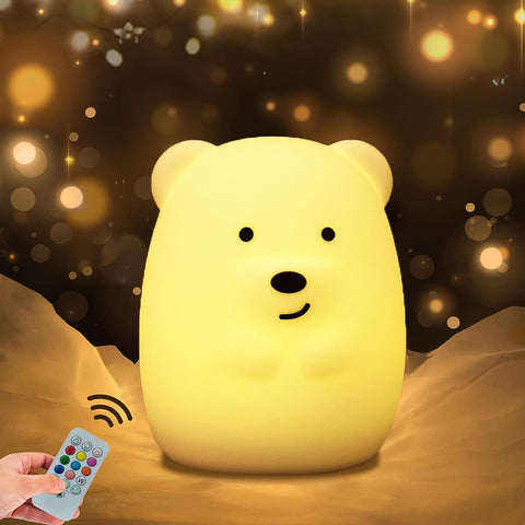 Veilleuse “Animaux” portable en silicone tactile avec télécommande