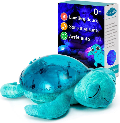 Veilleuse musicale tortue avec projecteur de fonds marins et sons apaisants