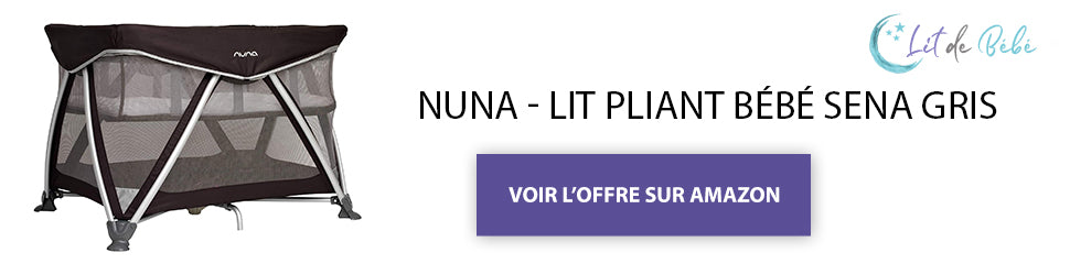 Nuna - Lit Pliant bébé Sena Gris